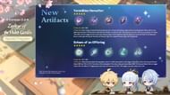 The two artifact sets, as shown in the Genshin Impact 2.6 livestream (Image via miHoYo)